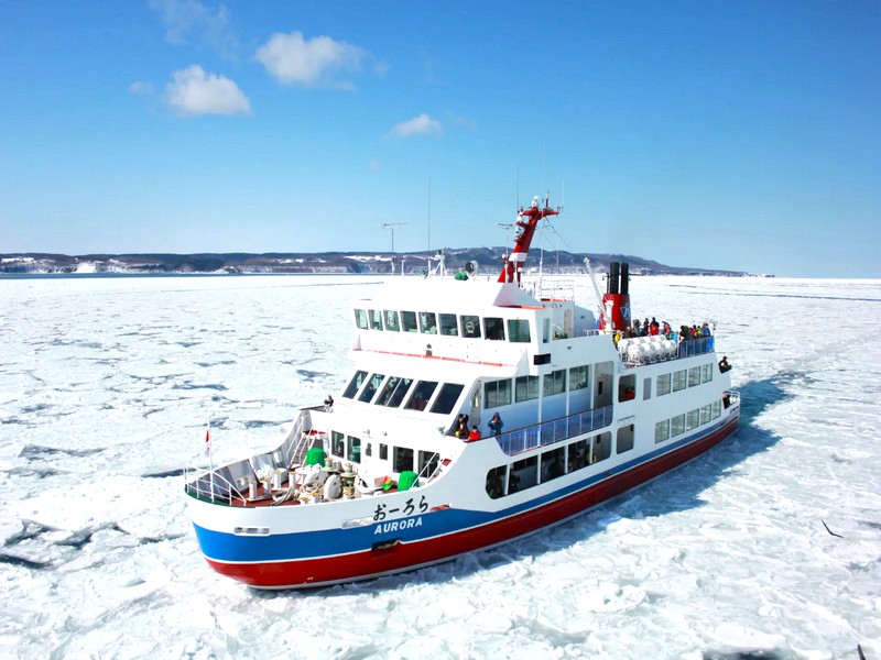 【Aurora破冰船】旭山北極熊‧然別湖冰上村‧狗拉雪橇‧小樽運河‧冬華美花火5天